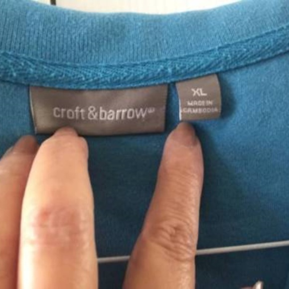 CROFT & BARROW blue sleeveless TOP XL - Picture 3 of 5